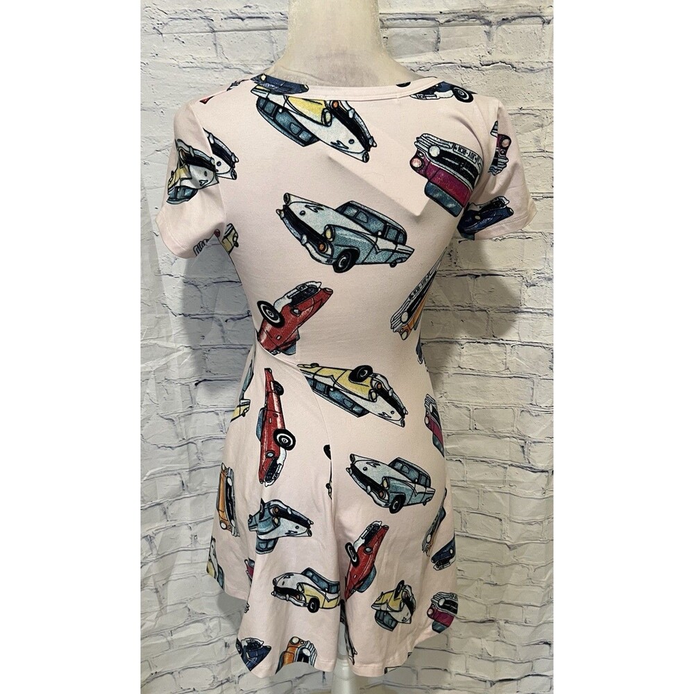 Joyrich Car Skater Pink Cotton Blend Dress Size Small - Picture 4 of 6